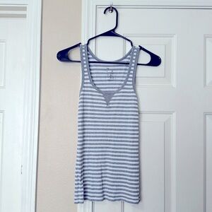 Gap Grey & White striped tank top